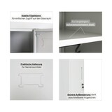 thumbnail of PROREGAL Mega Deal 4x Spind Schrank ELEPHANT Metall 2 Abteile 180x60x50cm Kleiderstange & Kleiderhaken Lichtgrau Spindschrank Kleiderschrank