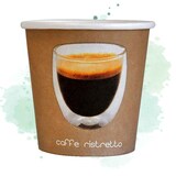 thumbnail of NVASE - 100Uds - Vaso de cartón kraft con decoración Ristretto 120ml A60mm - NVS210GCRISC41