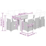 thumbnail of vidaXL 9-tlg. Garten-Bistro-Set mit Kissen Grau Poly Rattan
