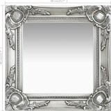thumbnail of Décoshop26 - Quadratischer Wandspiegel Barockstil 40x40 cm silber DEC022848 DEC022848