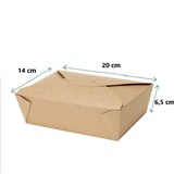 thumbnail of DeinPack Take Away Box I Bio Speisebox mit Faltdeckel 1600 ml I Pappschachtel rechteckig 50 Stück