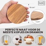 thumbnail of IvoQ Acacia Houten Onderzetters - Stijlvolle Bescherming voor Elke Tafel - Set van 6