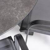 thumbnail of Conjunto de mesa e cadeiras para exterior, vidro temperado, alumínio e vidro, cor antracite, mesa: 150x150x72 cm cadeira: 57x74x96,5 cm