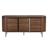 thumbnail of Credenza moderna rettangolare 2 ante L160 cm legno scuro