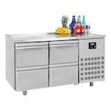 thumbnail of Gastro Edelstahl Kühltisch Kühltheke -2/+8°C 4 Schubladen 1/1GN 310 L