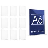 thumbnail of Danieli - Espositore Porta Menu da Tavolo 10 Pezzi - Portalistino A6 Acrilico Trasparente Con Base a T