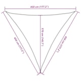 thumbnail of Toldo de vela HDPE beige 160 g/m² 4,5x4,5x4,5 m