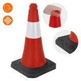 thumbnail of ECD Germany 6 x Verkehrskegel 51 cm Rot-Weiß mit Fuß Reflektierend Warnkegel Leitkegel Verkehrshütchen Markierungskegel