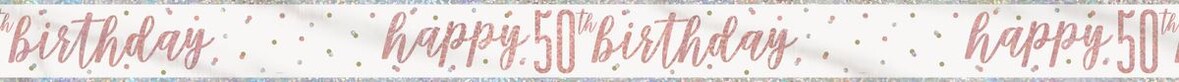 Banner roségold Zahl 50