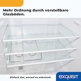 thumbnail of Exquisit Kühl-Gefrierkombination, Kühlschrank mit Gefrierfach, 247 Liter, Nofrost, 4-Sterne-Gefrierfach, 4 Ablagen, KGC250-85-NF-040D weiss