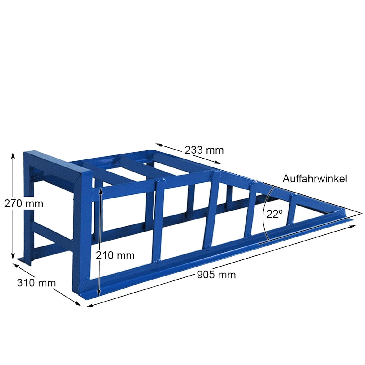 Auffahrrampe Rampe PKW 2x blau bis 225er Räder extra breit 2000 kg pro Paar