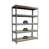 thumbnail of PROREGAL Schwerlastregal WOOD YETI FIVE | HxBxT 200x120x45cm | Fachlast 400kg | Grau | Standregal Lagerregal