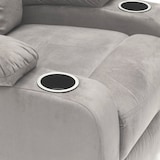 thumbnail of Poltrona Relax Reclinabile con Poggiapiedi in Microfibra Velluto Laura - Grigio-SR6201FG