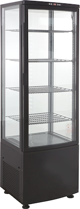 thumbnail of GastroHero Kühlvitrine ECO – 235 Liter, schwarz, mit LED-Beleuchtung, 4 höhenverstellbaren Rosten, energiesparend, ideal für Gastronomie & Verkauf
