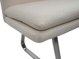 thumbnail of Sitzbank | HxBxT 90x160x58cm | Sitzhöhe 49cm | Rückenlehne Stoff/Textil Edelstahl gebürstet | Creme-Beige 160cm | Esszimmerbank Bank Polsterbank
