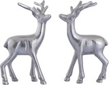 thumbnail of Deko Figur Hirsch VE 8x 2 Stück Tischdekoration Tierfigur Metall Weihnachtsdeko : silber