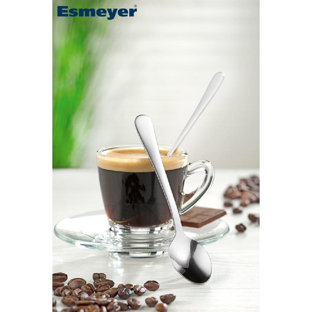 12 x Espressolöffel SYLVIA, Edelstahl 18/0, poliert, Länge: 11,5 cm. Auch für Mocca. Materialstärke 1,8 mm.