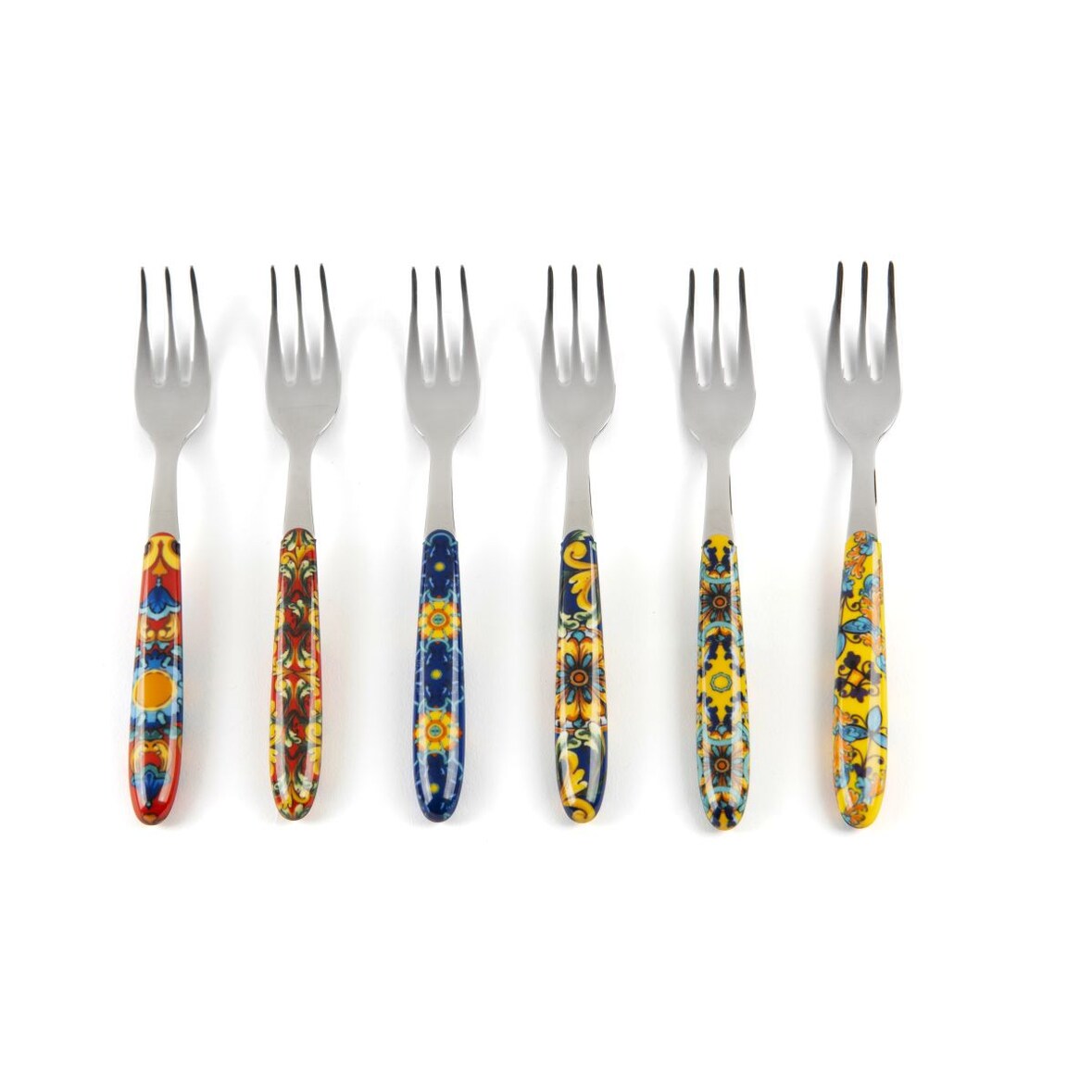Excelsa Set mit 6 Vorspeise-/Dessertgabeln Trinacria Stahl 15x1,5x2 cm Bunt
