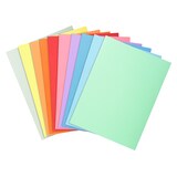 thumbnail of Exacompta - 330100E - 10 paquets 10 chemises rigides SUPER 210 g/m2 aux couleurs pastel - 24 x 32cm pour format A4 - 10 couleurs assorties