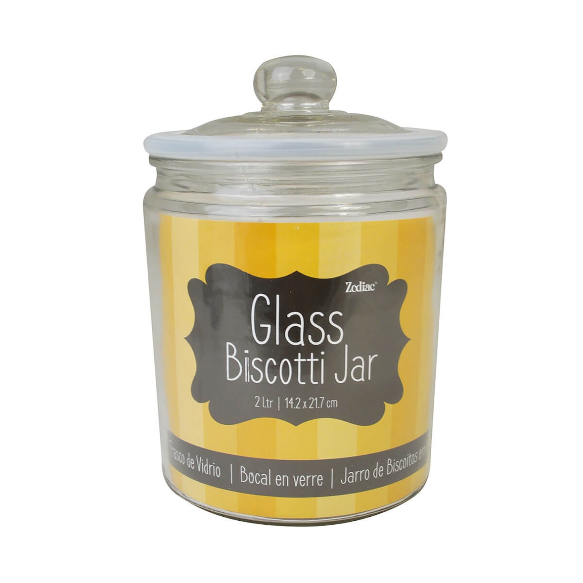 pack de 6 bocaux en verre 2 l. couvercle en verre joint en silicone