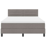thumbnail of vidaXL Boxspringbett mit Kopfteil Taupe 140 x 200 cm Stoff