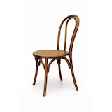 thumbnail of Silla Thonet oscura de madera de haya con asiento de ratán