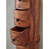 thumbnail of Design Sideboard Sheesham Massivholz 35x85x35 cm, Schränkchen mit 4 Schubladen, Schmaler Beistellschrank Massiv, Mini Kommode