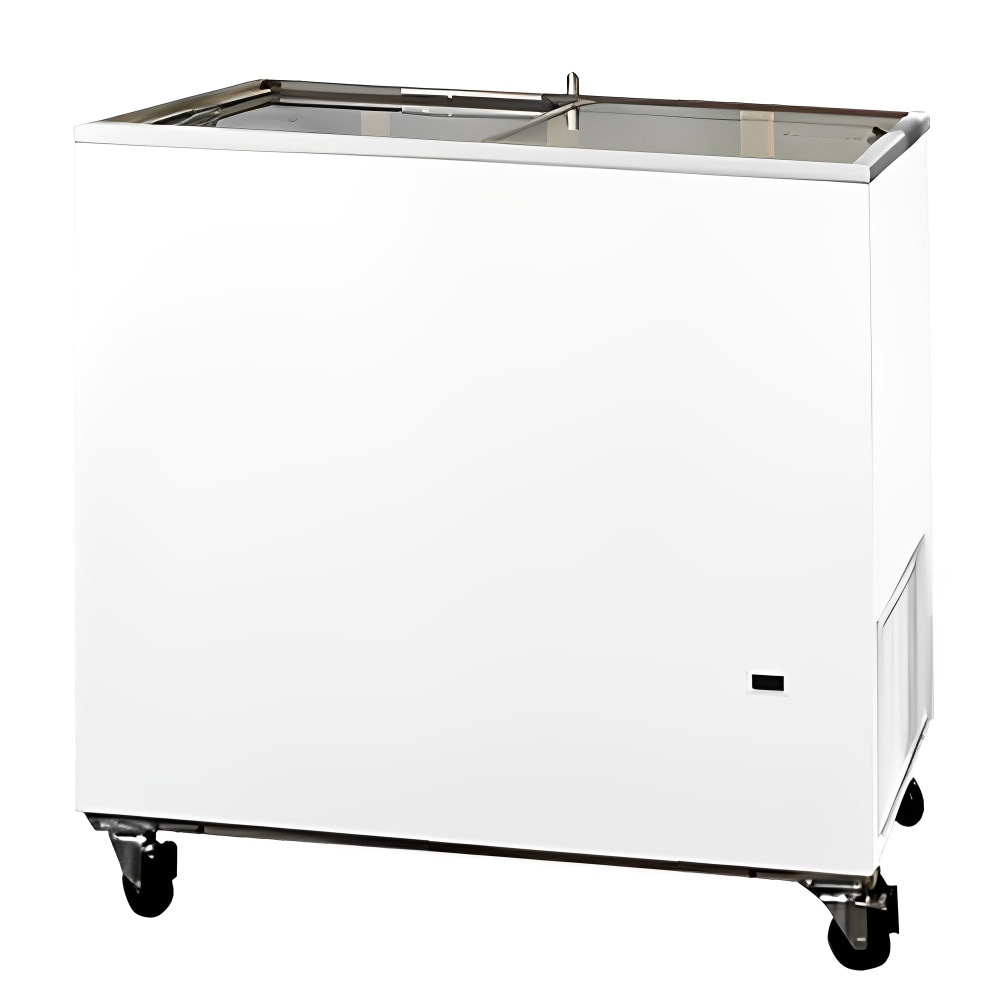 Arcón congelador horizontal profesional 100cm con puertas de cristal para hostelería. Congelador horizontal industrial para bar y restaurante.
