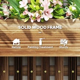 thumbnail of Outsunny Fioriera Verticale a Doghe con 3 Vasi in Legno Marrone