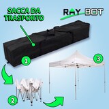 thumbnail of RAY BOT Gazebo pieghevole 3x6 rosso gambo 40x40 con finestre. PVC 350g