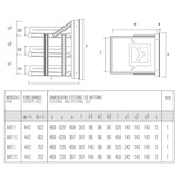 thumbnail of Cassetti per frigo banco bar AR11C - Foro incasso 442x602h