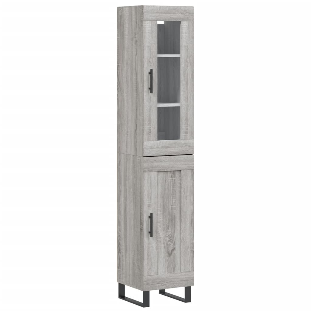 Helloshop26 - Buffet Sideboard Kommode Kleiderschrank Aufbewahrungsmöbel Organizer Küche Wohnzimmer Lounge hohe Sonoma-Eiche 34,5 x 02_0035351