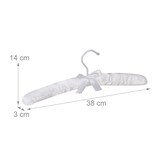 thumbnail of Relaxdays Kleiderbügel Satin, 5er Pack, weich gepolstert, 360° drehbarer Haken, dekorative Schleife, 38 cm breit, weiß