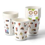 thumbnail of BIOZOYG Pappbecher bedruckt 100 Stück Pride 200ml/8oz, Ø 80mm Weiß - Kaffeebecher to go - Pappe beschichtet mit PE - Trinkbecher/Einweg