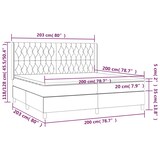 thumbnail of vidaXL Boxspringbett mit Matratze & LED Schwarz 200x200 cm Stoff