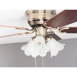 thumbnail of Deckenventilator Kisa Deluxe MA Rosenholz / Walnuss mit Licht 105