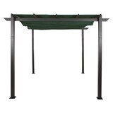 thumbnail of Aluminium Pergola HWC-N93, Gartenpavillon Pavillon Garten, stabiles 8cm-Gestell Schiebedach UV50+ 3x3m ~ grün