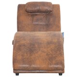 thumbnail of vidaXL Massage Chaiselongue mit Kissen Braun Wildleder-Optik