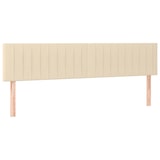 thumbnail of vidaXL Boxspringbett mit Matratze & LED Creme 200x200 cm Stoff