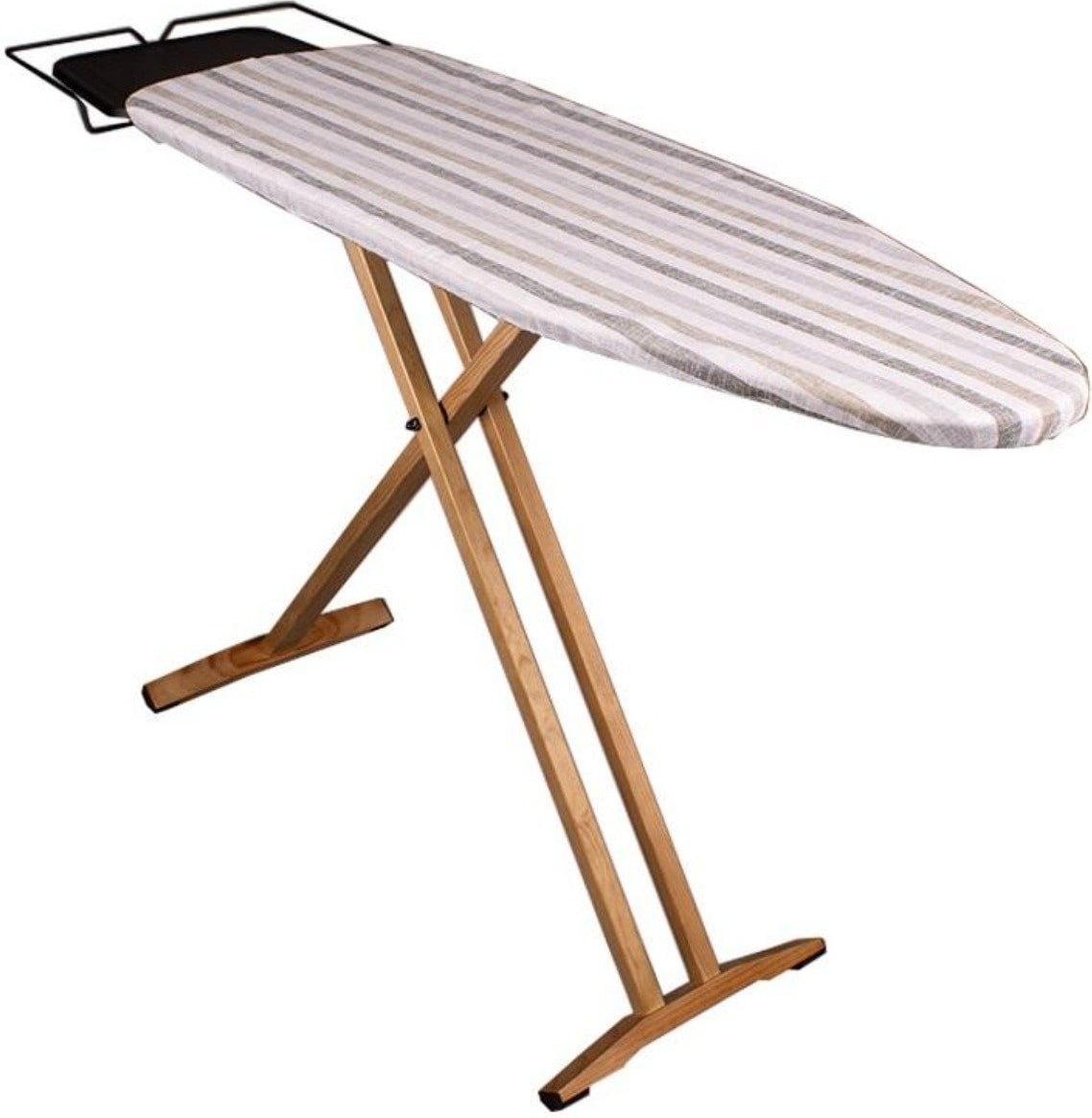Kitchen Move Bügelbrett mit Bügeleisenablage NUBAR 130x47cm Holz Beige
