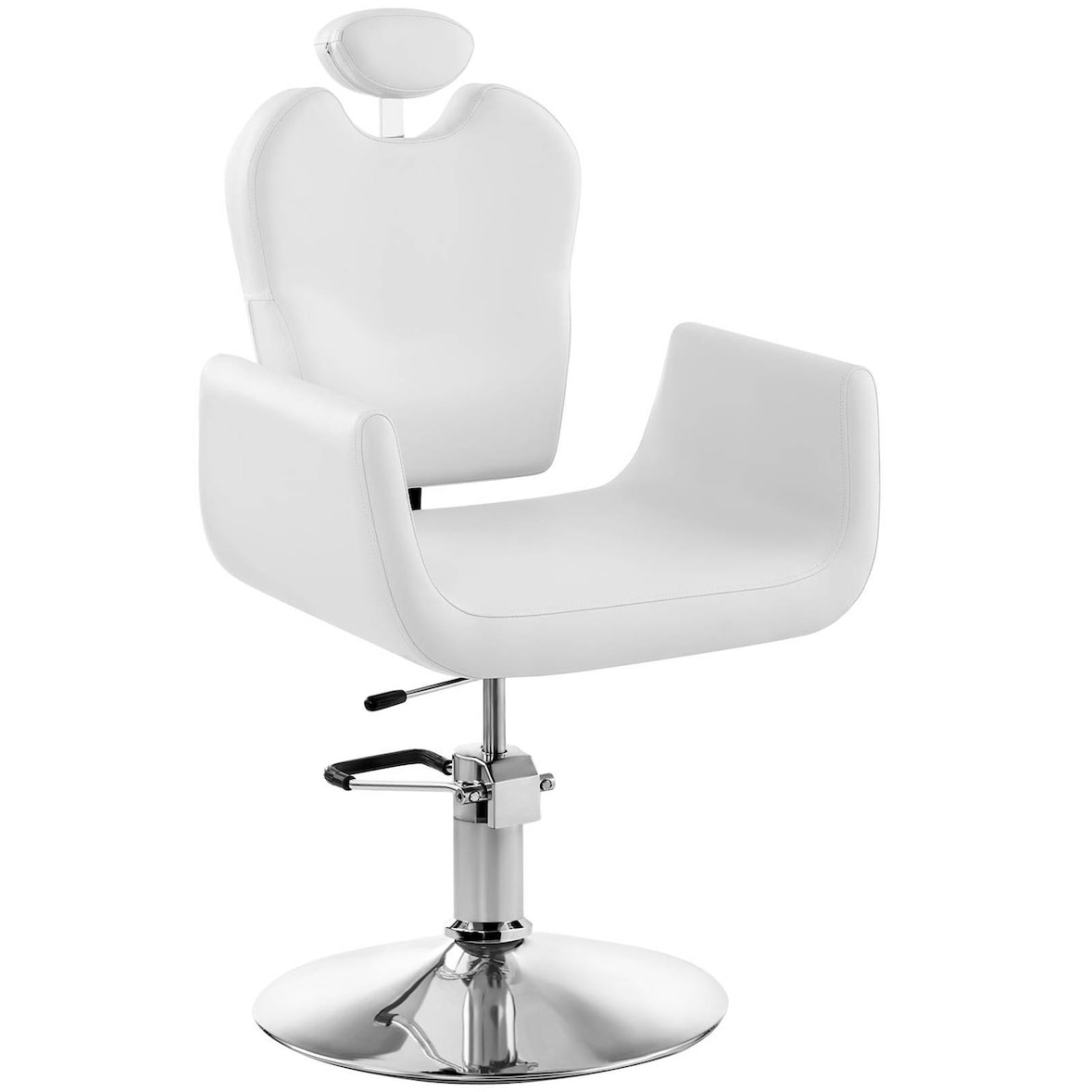 physa - Physa Fauteuil Siège de Coiffure Blanc Livorno White (Hauteur réglable, Solide Structure métallique, 62x64x108cm)