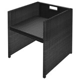 thumbnail of vidaXL 13-tlg. Garten-Essgruppe mit Auflagen Poly Rattan Schwarz