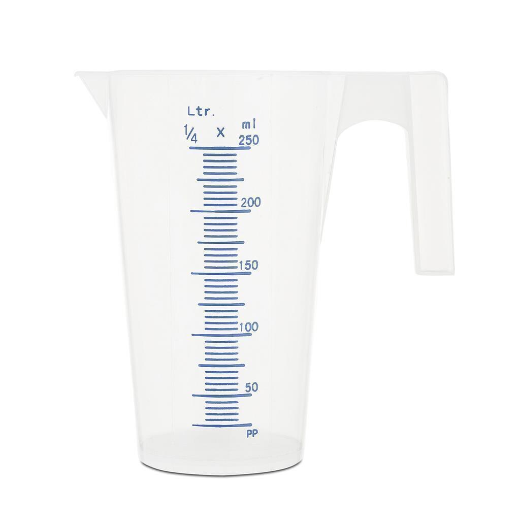 Pressol Messbecher 250 ml Messkanne Messgefäß Küchenmessbecher Flüssigkeitsmesser Küchenhelfer Messhilfe Küchenbedarf
