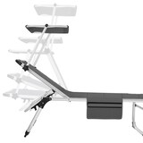 thumbnail of tectake Bain de soleil Lorella rembourré, pliable - gris -405105