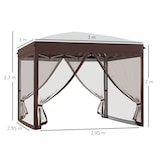 thumbnail of Outsunny Gazebo da Giardino con Zanzariera 3x3 m Bianco Crema