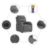 thumbnail of vidaXL Elektrischer Massagesessel mit Aufstehhilfe Dunkelgrau Stoff