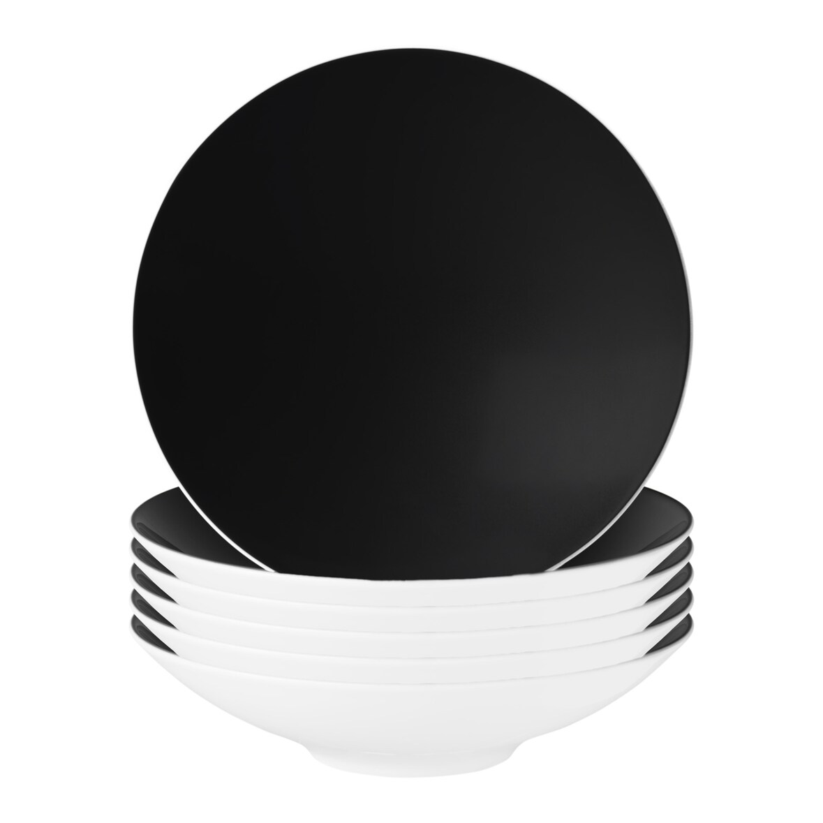 Seltmann Weiden Life Fashion Pasta-/Suppenteller ø 23 cm 6er Set Glamorous Black