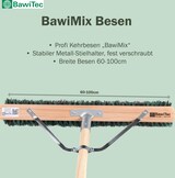 thumbnail of Straßenbesen 80cm Breit mit speziellem Stielstabilisator und Stiel 160cm Lang BawiMix Borsten Mix Besen Kehrbesen