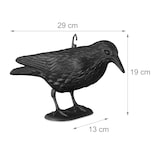 thumbnail of Relaxdays Vogelschreck, 3er Set, zum Hinstellen & Aufhängen, Kunststoff Krähe, zur Vogelabwehr, Garten & Balkon, schwarz