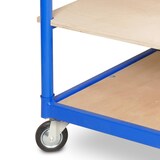 thumbnail of Etagenwagen mit 5 Ebenen, BxTxH 1050x500x1450 mm bestückt mit 10 Euroboxen BxTxH 600x400x150 mm, durchbrochen (grau)